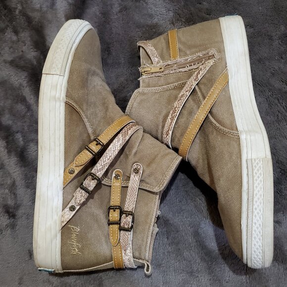 Blowfish Brown Malibu Women’s Ankle Boots W/Wrap Around Straps & Buckles SZ 8.5 - Picture 10 of 10